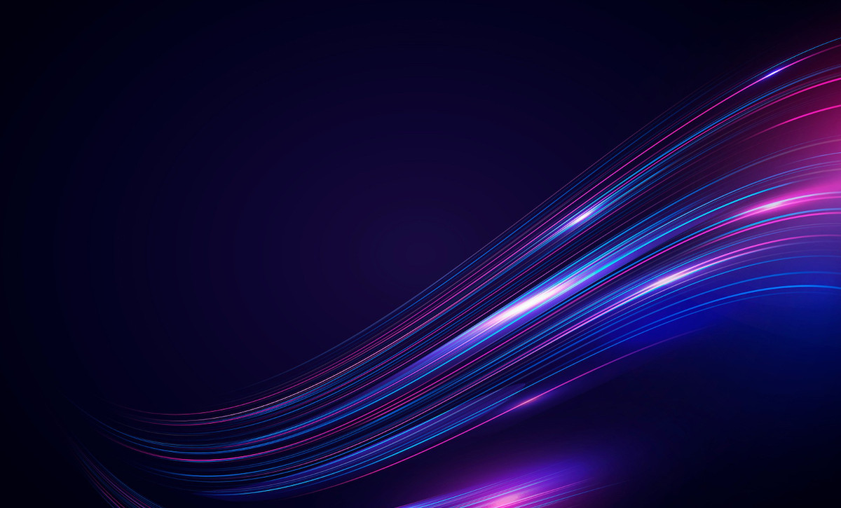 abstract flowing neon wave background