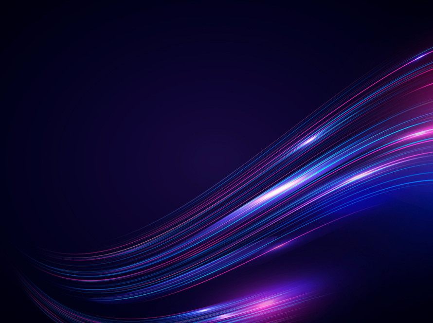 abstract flowing neon wave background