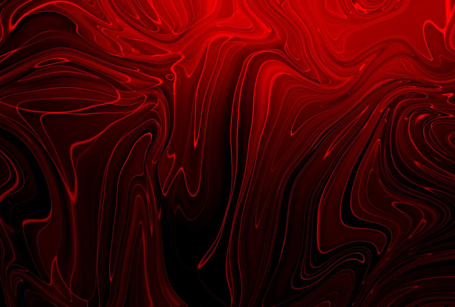 creative abstract mixed coral color painting with marble effect panorama